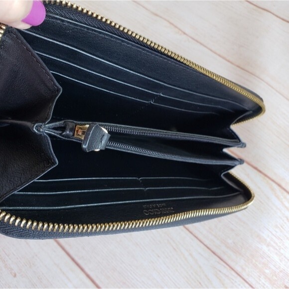 Jimmy Choo Nellie Star Leather Zip Around Long Wallet - Picture 11 of 16